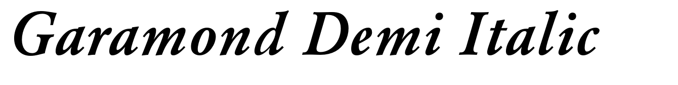 Garamond Demi Italic